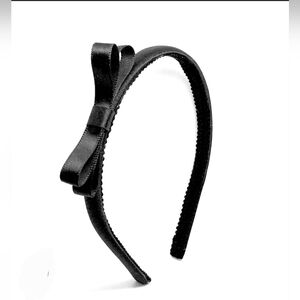 Elegant Black Ribbon Bow Headband BNIB